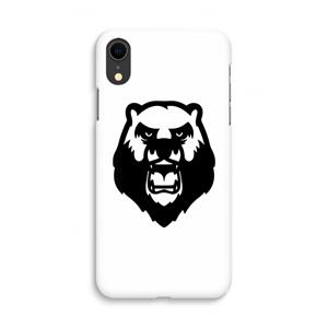 CaseCompany Angry Bear (white): iPhone XR Volledig Geprint Hoesje