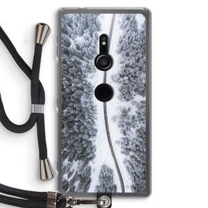 CaseCompany Snøfall: Sony Xperia XZ2 Transparant Hoesje met koord