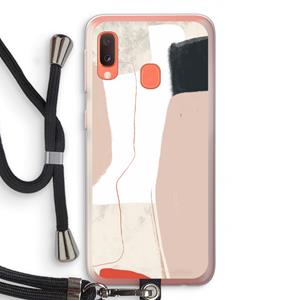 CaseCompany Lava: Samsung Galaxy A20e Transparant Hoesje met koord