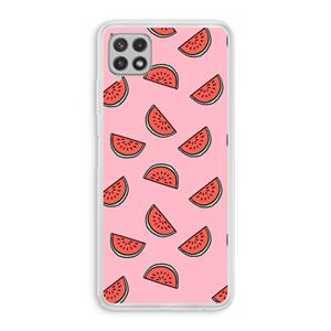 CaseCompany Watermeloen: Samsung Galaxy A22 4G Transparant Hoesje
