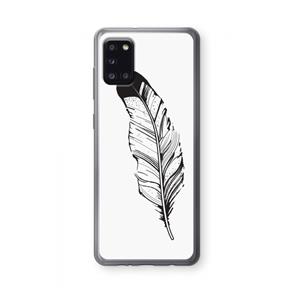 CaseCompany Pluim: Samsung Galaxy A31 Transparant Hoesje