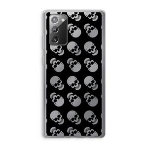 CaseCompany Musketon Skulls: Samsung Galaxy Note 20 / Note 20 5G Transparant Hoesje