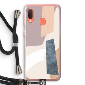 CaseCompany Luca: Samsung Galaxy A20e Transparant Hoesje met koord