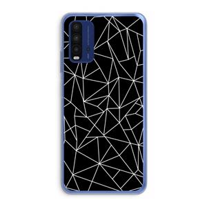 CaseCompany Geometrische lijnen wit: Xiaomi Redmi 9T Transparant Hoesje
