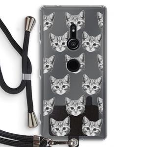 CaseCompany Kitten: Sony Xperia XZ2 Transparant Hoesje met koord