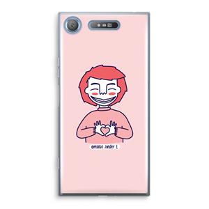 CaseCompany Hartje: Sony Xperia XZ1 Transparant Hoesje