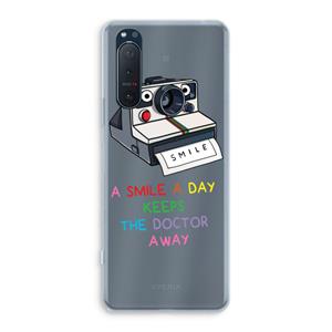 CaseCompany Smile: Sony Xperia 5 II Transparant Hoesje