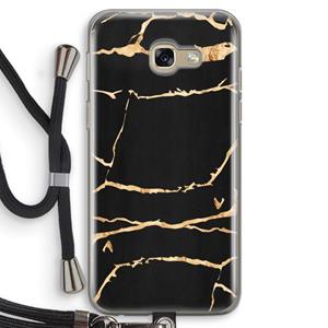CaseCompany Gouden marmer: Samsung Galaxy A5 (2017) Transparant Hoesje met koord
