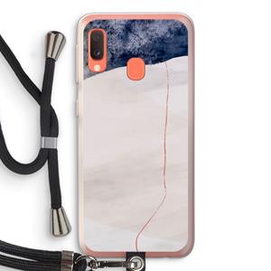 CaseCompany Stone White: Samsung Galaxy A20e Transparant Hoesje met koord