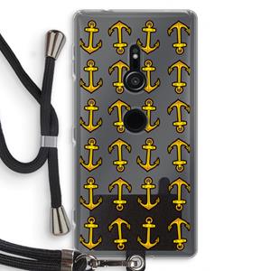 CaseCompany Musketon Anchor: Sony Xperia XZ2 Transparant Hoesje met koord