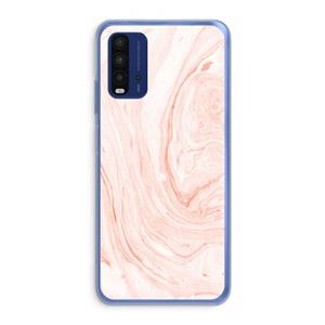 CaseCompany Peach bath: Xiaomi Redmi 9T Transparant Hoesje