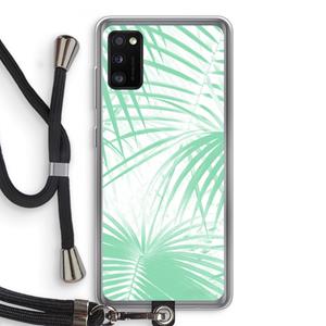 CaseCompany Palmbladeren: Samsung Galaxy A41 Transparant Hoesje met koord