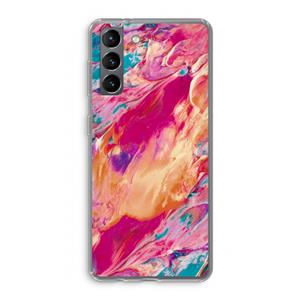 CaseCompany Pastel Echoes: Samsung Galaxy S21 Transparant Hoesje
