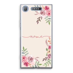 CaseCompany Rozen: Sony Xperia XZ1 Transparant Hoesje