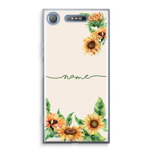CaseCompany Zonnebloemen: Sony Xperia XZ1 Transparant Hoesje