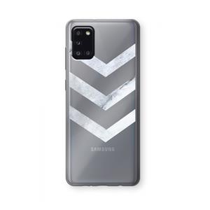 CaseCompany Marmeren pijlen: Samsung Galaxy A31 Transparant Hoesje