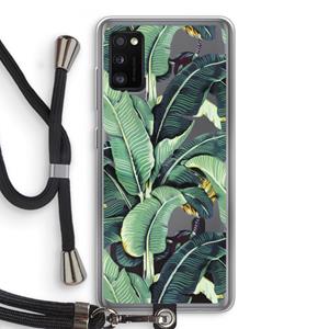 CaseCompany Bananenbladeren: Samsung Galaxy A41 Transparant Hoesje met koord
