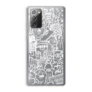 CaseCompany Vexx Mixtape #2: Samsung Galaxy Note 20 / Note 20 5G Transparant Hoesje