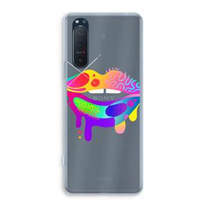 CaseCompany Lip Palette: Sony Xperia 5 II Transparant Hoesje