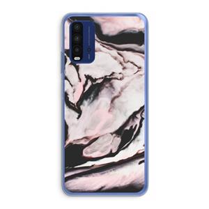 CaseCompany Roze stroom: Xiaomi Redmi 9T Transparant Hoesje