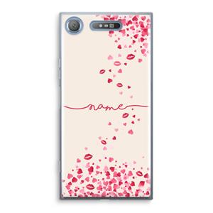 CaseCompany Hartjes en kusjes: Sony Xperia XZ1 Transparant Hoesje