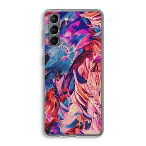 CaseCompany Pink Orchard: Samsung Galaxy S21 Transparant Hoesje
