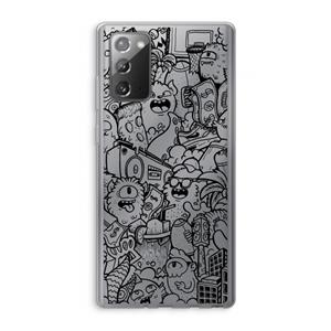 CaseCompany Vexx Black City : Samsung Galaxy Note 20 / Note 20 5G Transparant Hoesje