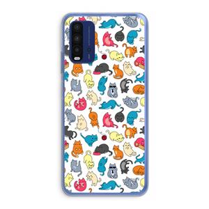 CaseCompany Kleurrijke katten: Xiaomi Redmi 9T Transparant Hoesje
