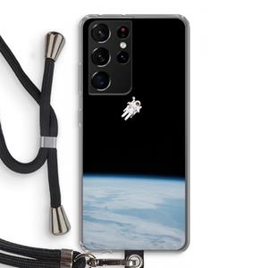 CaseCompany Alone in Space: Samsung Galaxy S21 Ultra Transparant Hoesje met koord