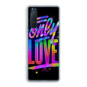 CaseCompany Only Love: Sony Xperia 5 II Transparant Hoesje