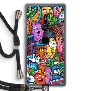 CaseCompany Vexx Mixtape: Sony Xperia XZ2 Transparant Hoesje met koord