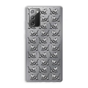 CaseCompany Zwarte poes: Samsung Galaxy Note 20 / Note 20 5G Transparant Hoesje