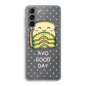 CaseCompany Avo Good Day: Samsung Galaxy S21 Transparant Hoesje