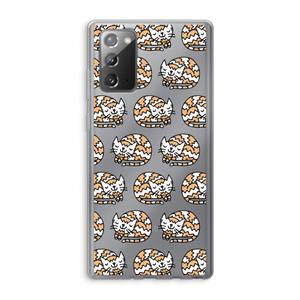 CaseCompany Slapende poes: Samsung Galaxy Note 20 / Note 20 5G Transparant Hoesje