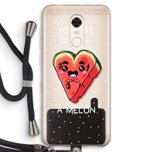 CaseCompany One In A Melon: Xiaomi Redmi 5 Transparant Hoesje met koord