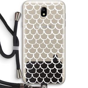 CaseCompany Dakpannetjes: Samsung Galaxy J7 (2017) Transparant Hoesje met koord