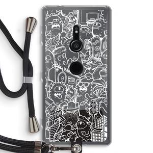 CaseCompany Vexx City #2: Sony Xperia XZ2 Transparant Hoesje met koord