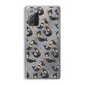CaseCompany Zeemeermin: Samsung Galaxy Note 20 / Note 20 5G Transparant Hoesje