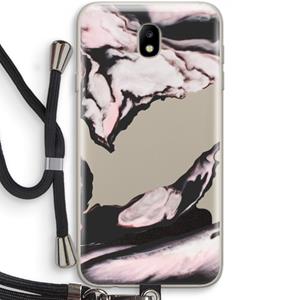 CaseCompany Roze stroom: Samsung Galaxy J7 (2017) Transparant Hoesje met koord