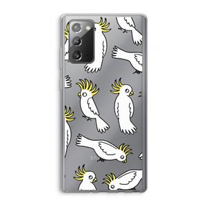 CaseCompany Papegaai: Samsung Galaxy Note 20 / Note 20 5G Transparant Hoesje
