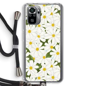 CaseCompany Summer Daisies: Xiaomi Redmi Note 10S Transparant Hoesje met koord