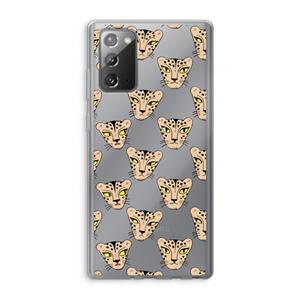CaseCompany Tijger: Samsung Galaxy Note 20 / Note 20 5G Transparant Hoesje