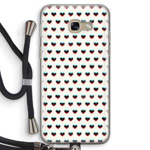 CaseCompany Hartjes: Samsung Galaxy A5 (2017) Transparant Hoesje met koord