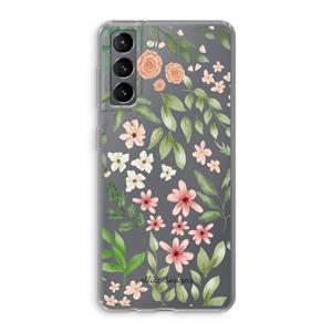 CaseCompany Botanical sweet flower heaven: Samsung Galaxy S21 Transparant Hoesje