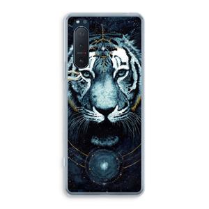 CaseCompany Darkness Tiger: Sony Xperia 5 II Transparant Hoesje