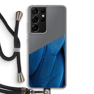 CaseCompany Pauw: Samsung Galaxy S21 Ultra Transparant Hoesje met koord