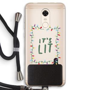 CaseCompany It's Lit: Xiaomi Redmi 5 Transparant Hoesje met koord