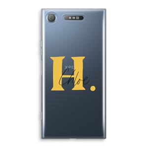 CaseCompany Amber Script: Sony Xperia XZ1 Transparant Hoesje