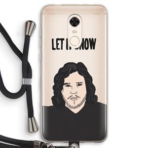 CaseCompany Let It Snow: Xiaomi Redmi 5 Transparant Hoesje met koord