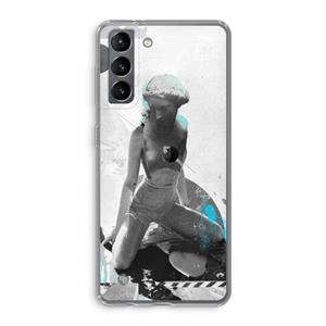 CaseCompany I will not feel a thing: Samsung Galaxy S21 Transparant Hoesje